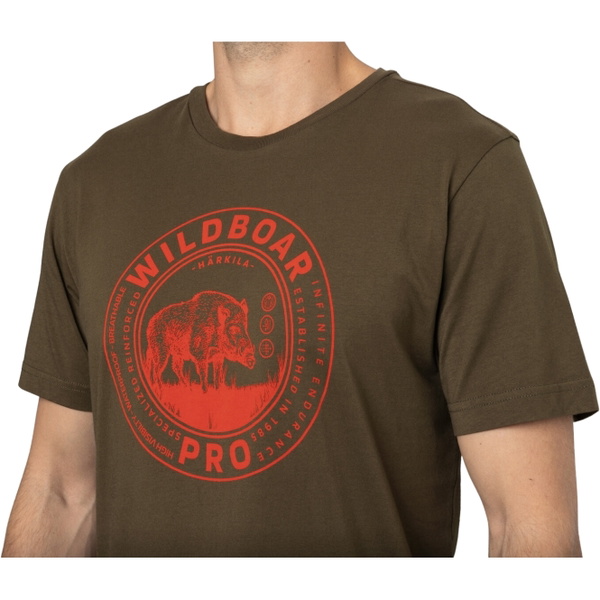 Harkila Mannen Wildboar Korte Mouw T-Shirt 10290 - Willow Green